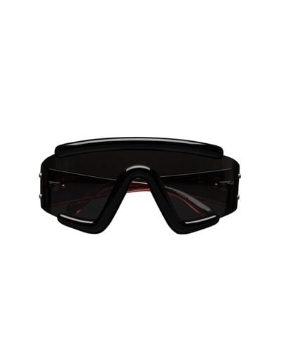MONCLER LUNETTES Lancer Shield Sunglasses - Black