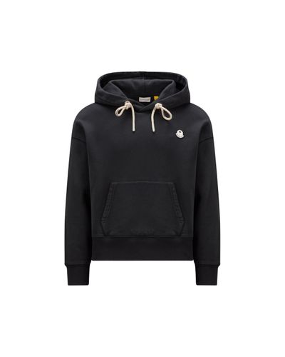 8 MONCLER PALM ANGELS Logo Patch Hoodie - Black