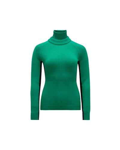 3 MONCLER GRENOBLE Pullover aus wolle und fleece - Grün