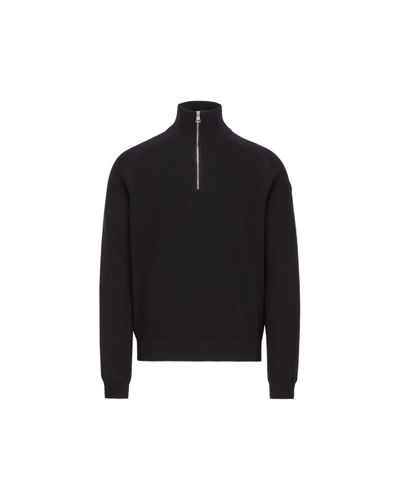 Moncler Cotton & Cashmere Sweater - Black