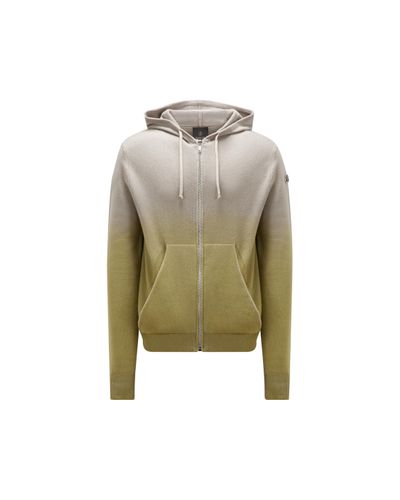 Moncler X Rick Owens Cashmere Zip-up Hoodie Multicolor - Green