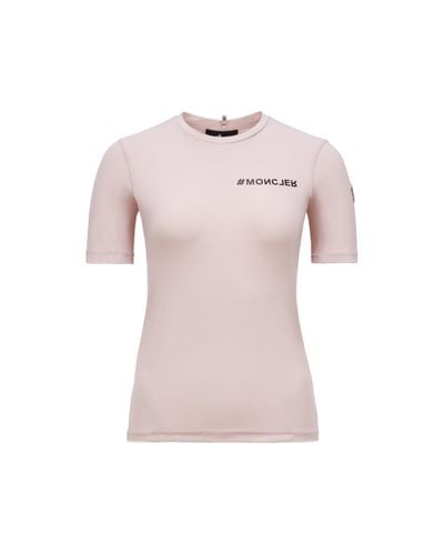 3 MONCLER GRENOBLE T-shirt mit logo - Pink