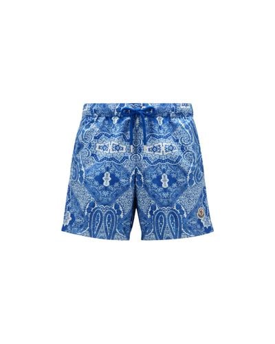 Moncler Bandana Print Swim Shorts - Gray