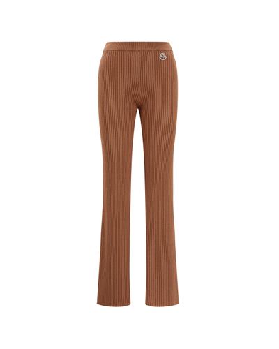 Moncler Wool Blend Pants - Brown