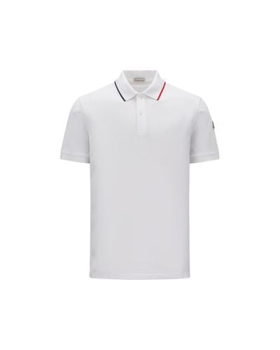 Moncler Poloshirt mit logo - Weiß