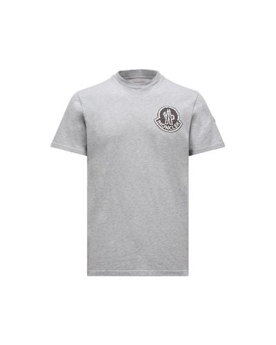 Moncler Camiseta con logotipo - Gris
