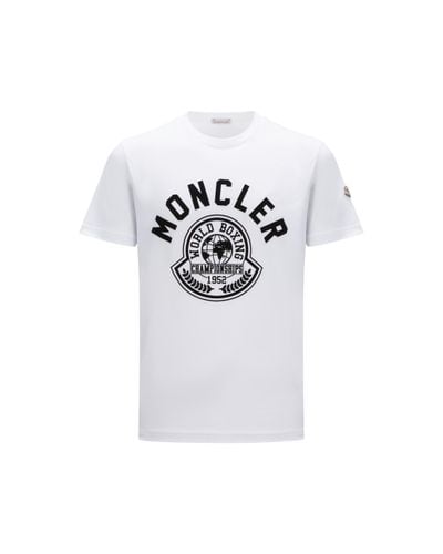 Moncler Camiseta con motivo estampado - Blanco