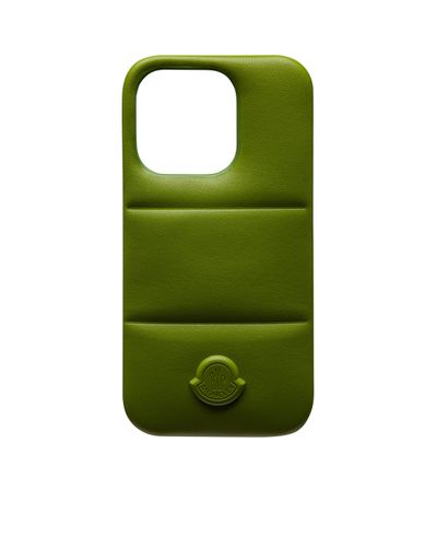 Moncler Quilted Leather Phone Case Green