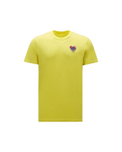 Moncler Camiseta con logotipo de corazón - Amarillo