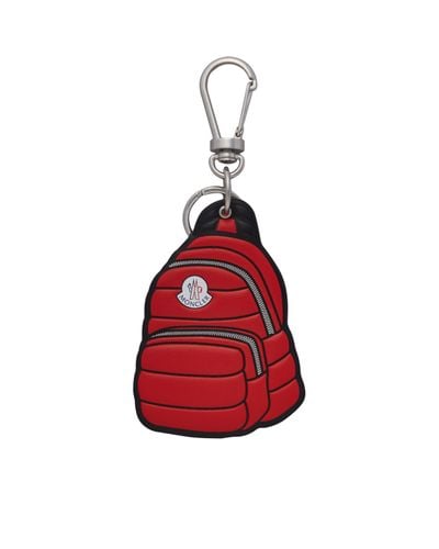 Moncler Backpack-Shaped Key Ring - Red