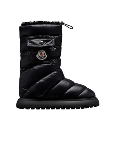 Moncler Gaia Stiefel Aus Gestepptem Shell - Schwarz