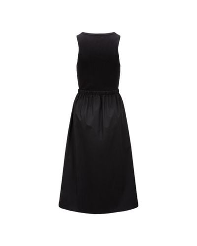 Moncler Fit & Flare Midi Dress - Black