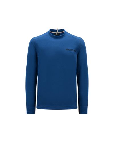 3 MONCLER GRENOBLE Logo Fleece Sweatshirt - Blue
