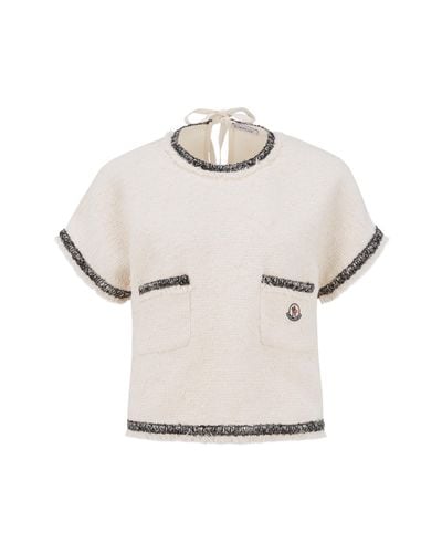 Moncler Bluse aus tweed - Weiß