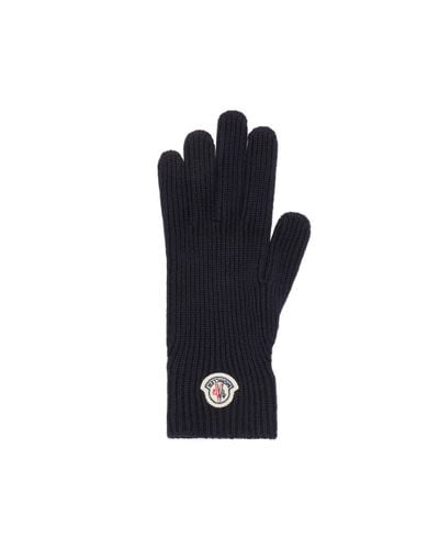 Moncler Wool Gloves - Blue