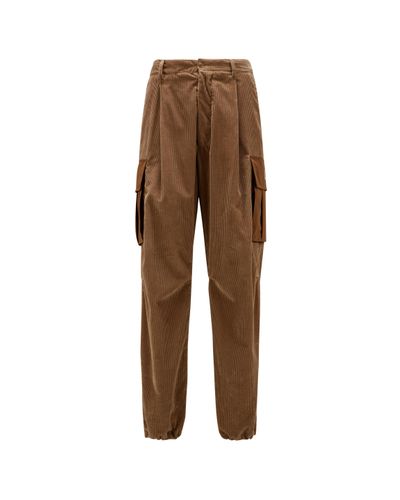 Moncler Corduroy Cargo Pants - Brown