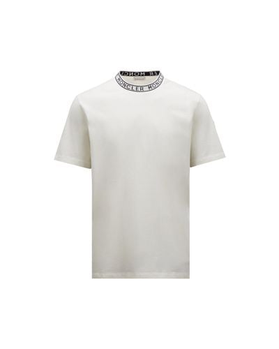 Moncler T-shirt mit logo - Weiß