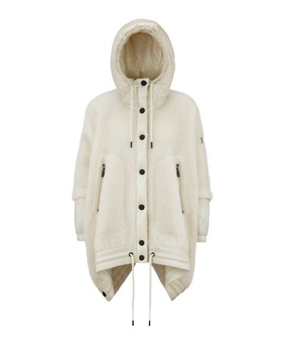 3 MONCLER GRENOBLE Cape en mohair - Métallisé