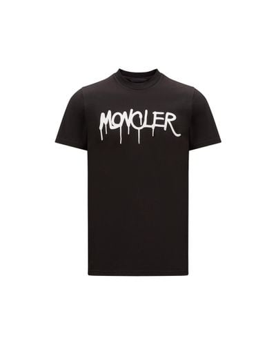 Moncler T-shirt mit logo - Schwarz