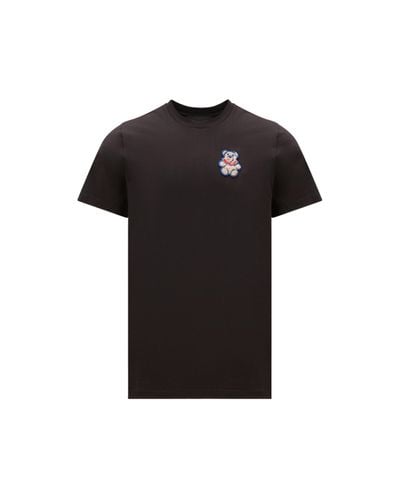 Moncler Camiseta con parche de osito - Negro