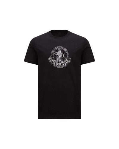 Moncler Camiseta con motivo de logotipo - Negro
