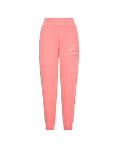 Moncler Embossed Logo Sweatpants Pink