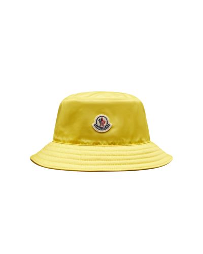 Moncler Logo Bucket Hat - Yellow