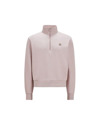 Moncler Zip-up Sweatshirt Pink