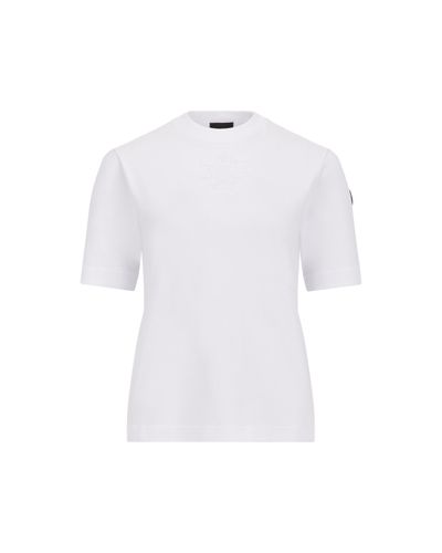 Moncler T-shirt à logo embossé - Blanc