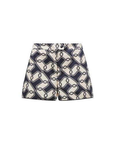 Moncler Short à imprimé - Bleu