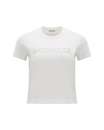 Moncler Crystal Logo T-Shirt - Black