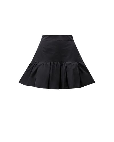 Moncler Mini jupe en taffetas - Noir