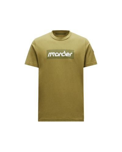 Moncler T-shirt mit logo - Grün