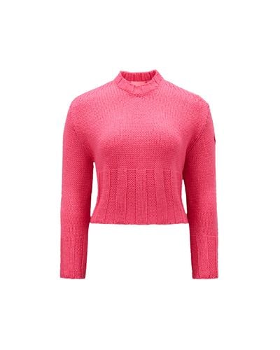 Moncler Pullover aus wolle und seide - Pink
