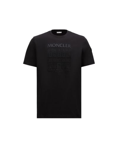Moncler Embossed Motif T-shirt - Black