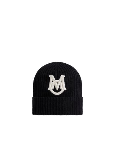 Moncler Mütze mit aufgesticktem monogramm - Schwarz