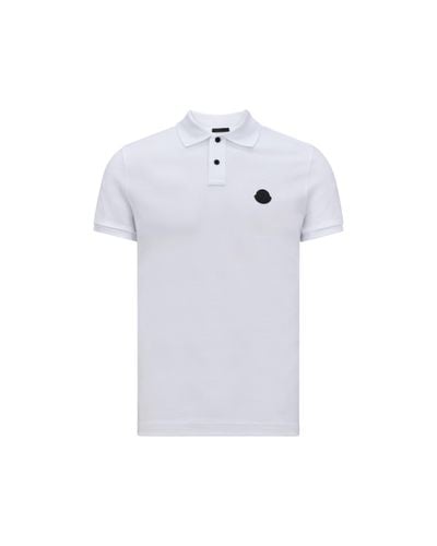 Moncler Logo Patch Polo Shirt - White