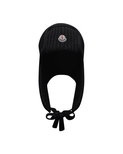 Moncler Wool Aviator Hat - Black