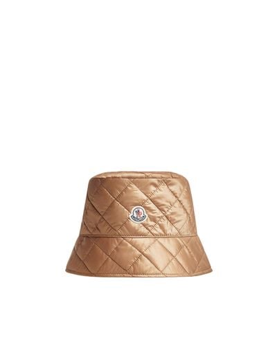 Moncler Quilted Bucket Hat - Brown