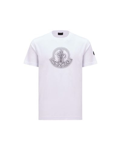 Moncler T-shirt mit logo-motiv - Weiß