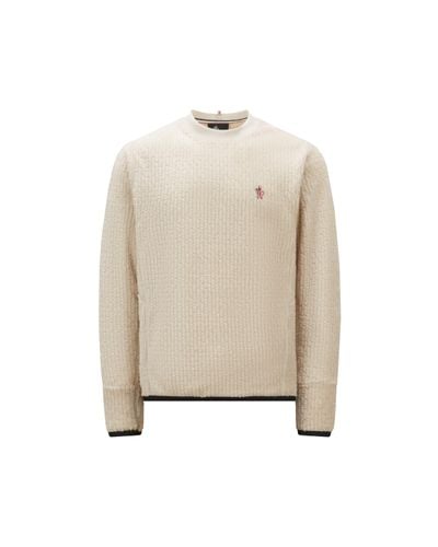 3 MONCLER GRENOBLE Fleece Sweatshirt - Natural