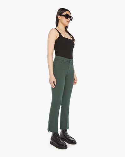 Mother The Hustler Ankle Fray Forest Jeans - Green