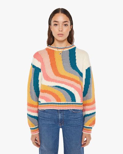 Mother The Itsy Crop Sweater Hypnotize Me Sweater - Blue