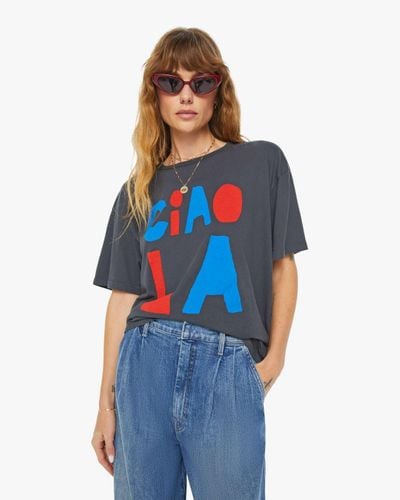 Mother Clare V. X The Sleep Over Ciao La T-Shirt - Blue