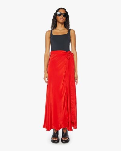 Maria Cher Luna Wrap Skirt - Red
