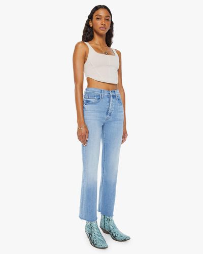 Mother The Tripper Ankle Fray All Over The Map Jeans - Blue