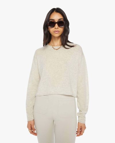 SABLYN Lance Cashmere Crop Pullover Blizzard Sweater - White