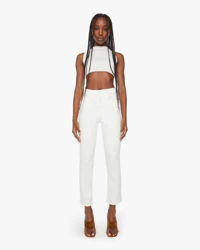 Mother High Waisted Rider Ankle Fairest Of Them All Jeans - White