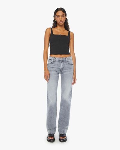 Mother The Bookie Heel Drawing A Blank Jeans - Blue