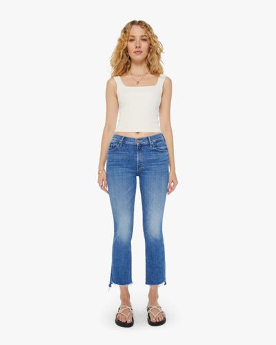 Mother The Insider Crop Step Fray Different Strokes Jeans - Blue
